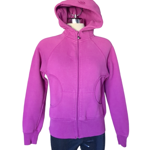Purple Hoodie Long Sleeve Sport Jacket Size S. - Picture 7 of 8
